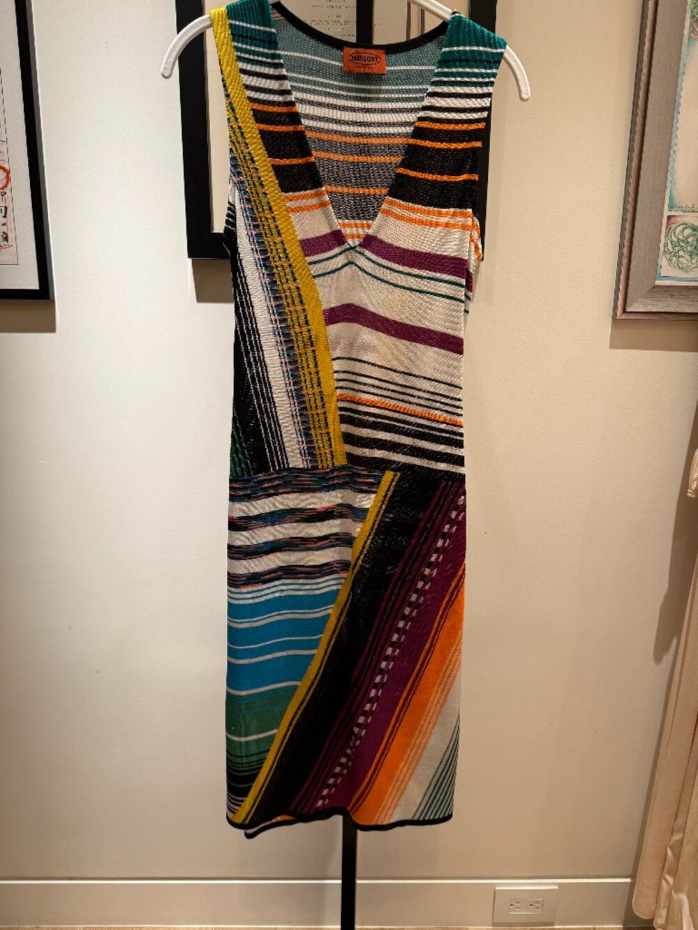 MISSONI tank dress w/stripes